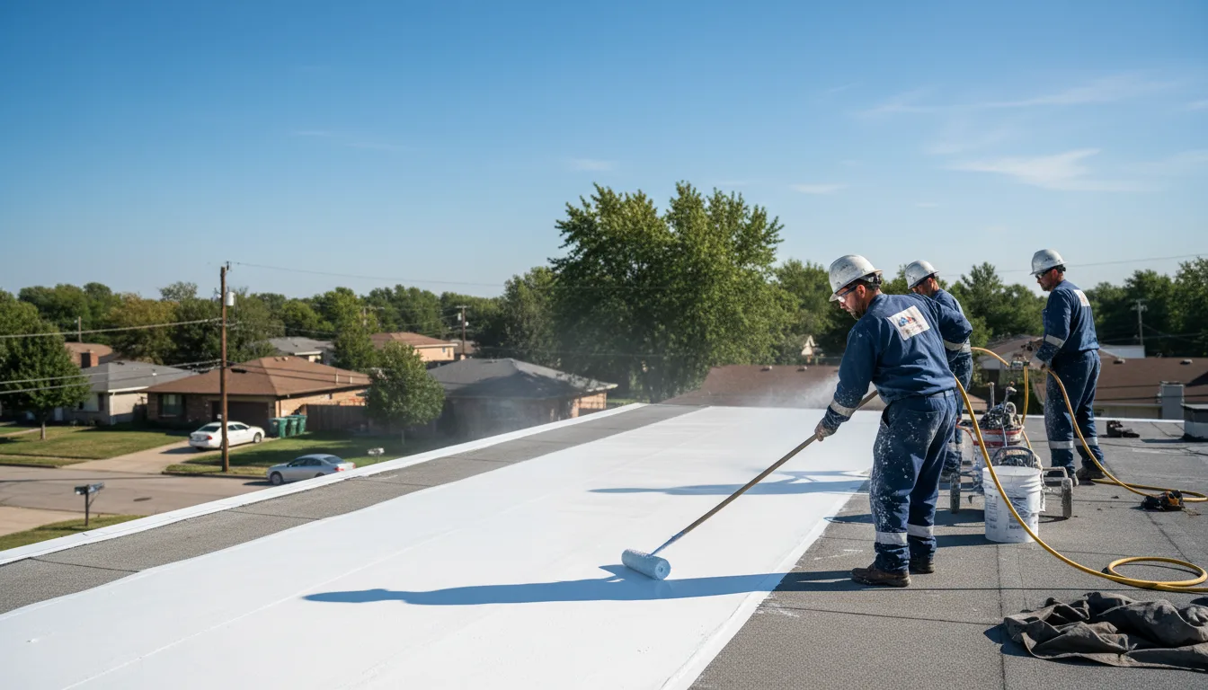 Commercial roof coating in Kerens, TX near me